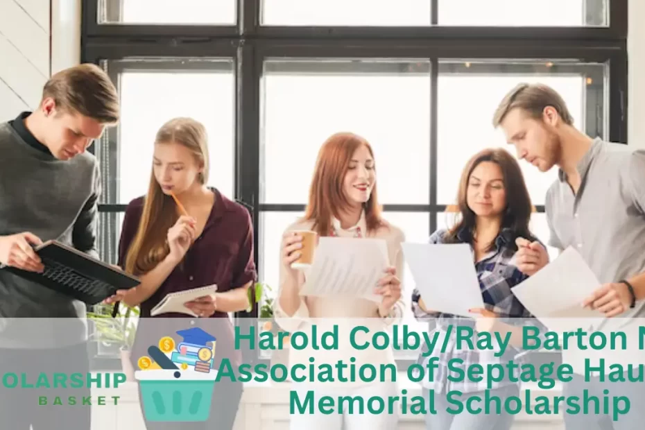 Harold ColbyRay Barton NH Association of Septage Haulers Memorial Scholarship